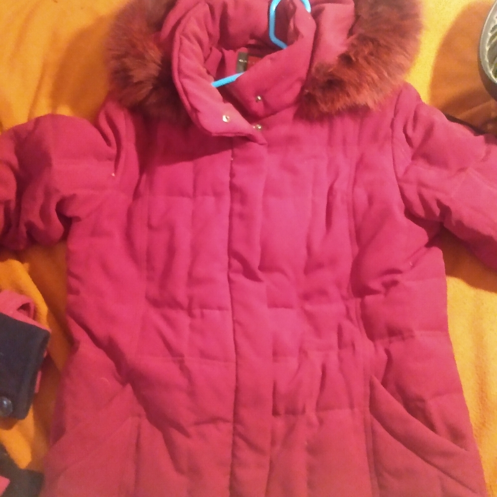 Womens long puffer coat size large l